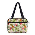 White Aloha Pineapple Pattern Print Double Strap Bible Bag