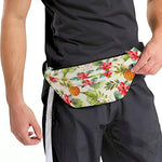 White Aloha Pineapple Pattern Print Fanny Pack