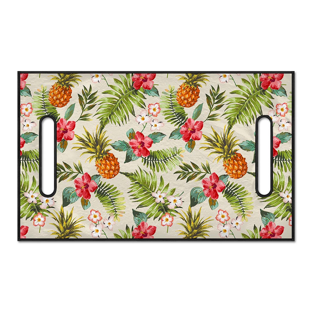 White Aloha Pineapple Pattern Print Golf Cart Seat Cover
