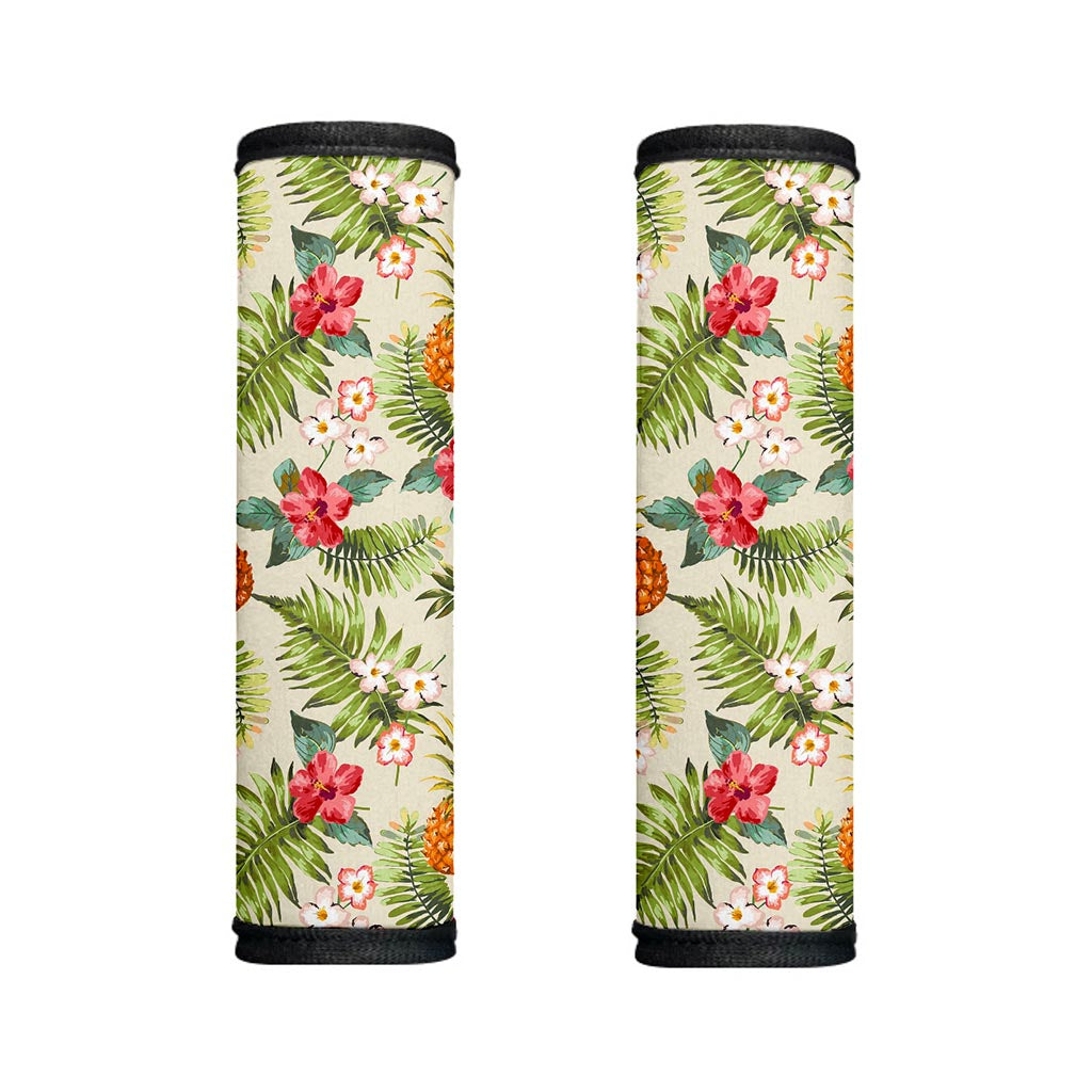 White Aloha Pineapple Pattern Print Handle Covers
