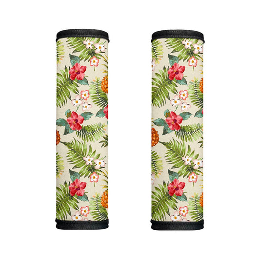 White Aloha Pineapple Pattern Print Handle Covers