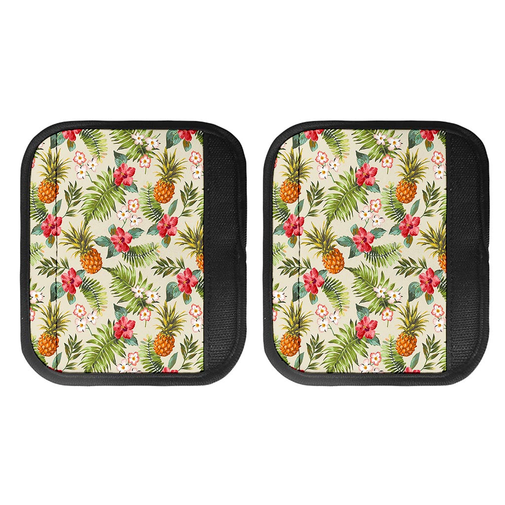 White Aloha Pineapple Pattern Print Handle Covers