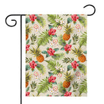 White Aloha Pineapple Pattern Print House Flag