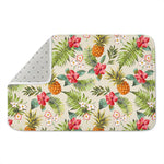 White Aloha Pineapple Pattern Print Indoor Door Mat