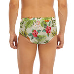 White Aloha Pineapple Pattern Print Men's Briefs