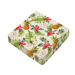 White Aloha Pineapple Pattern Print Outdoor Seat Cushion Cover