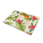 White Aloha Pineapple Pattern Print Pet Cooling Mat Cover