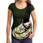 White Aloha Pineapple Pattern Print Pet Sling Carrier