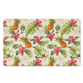 White Aloha Pineapple Pattern Print Polyester Doormat