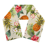 White Aloha Pineapple Pattern Print Scarf