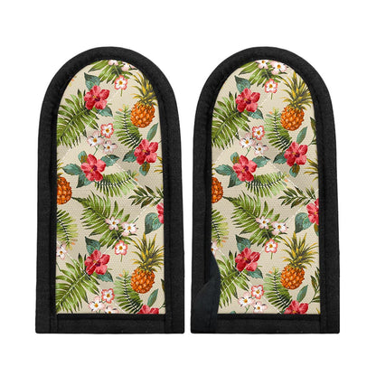 White Aloha Pineapple Pattern Print Skillet Handle Cover