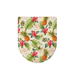 White Aloha Pineapple Pattern Print Toilet Lid Cover