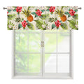 White Aloha Pineapple Pattern Print Window Valance