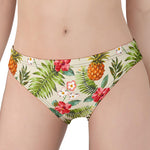 White Aloha Pineapple Pattern Print Women's Panties