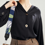 White Alstroemeria Pattern Print Bag Strap