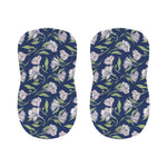White Alstroemeria Pattern Print Bar Stool Covers