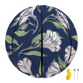 White Alstroemeria Pattern Print Basketball