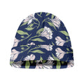 White Alstroemeria Pattern Print Beanie