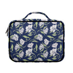 White Alstroemeria Pattern Print Briefcase Bible Bag