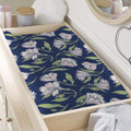 White Alstroemeria Pattern Print Changing Pad Cover