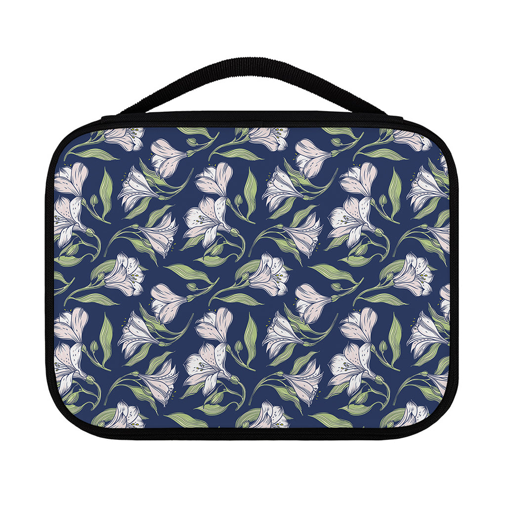 White Alstroemeria Pattern Print Classic Bible Case