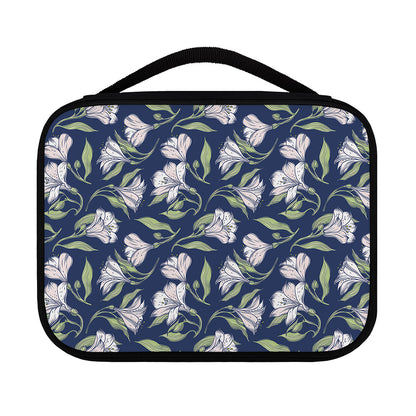 White Alstroemeria Pattern Print Classic Bible Case