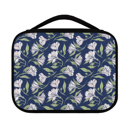 White Alstroemeria Pattern Print Classic Bible Case