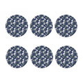 White Alstroemeria Pattern Print Coaster Set