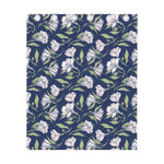 White Alstroemeria Pattern Print Curtain