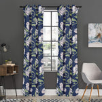 White Alstroemeria Pattern Print Curtain