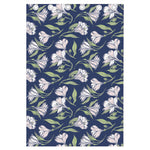 White Alstroemeria Pattern Print Curtain