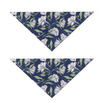 White Alstroemeria Pattern Print Dog Bandana