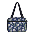 White Alstroemeria Pattern Print Double Strap Bible Bag
