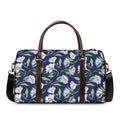 White Alstroemeria Pattern Print Duffel Bag
