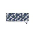 White Alstroemeria Pattern Print Extended Mouse Pad