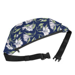 White Alstroemeria Pattern Print Fanny Pack