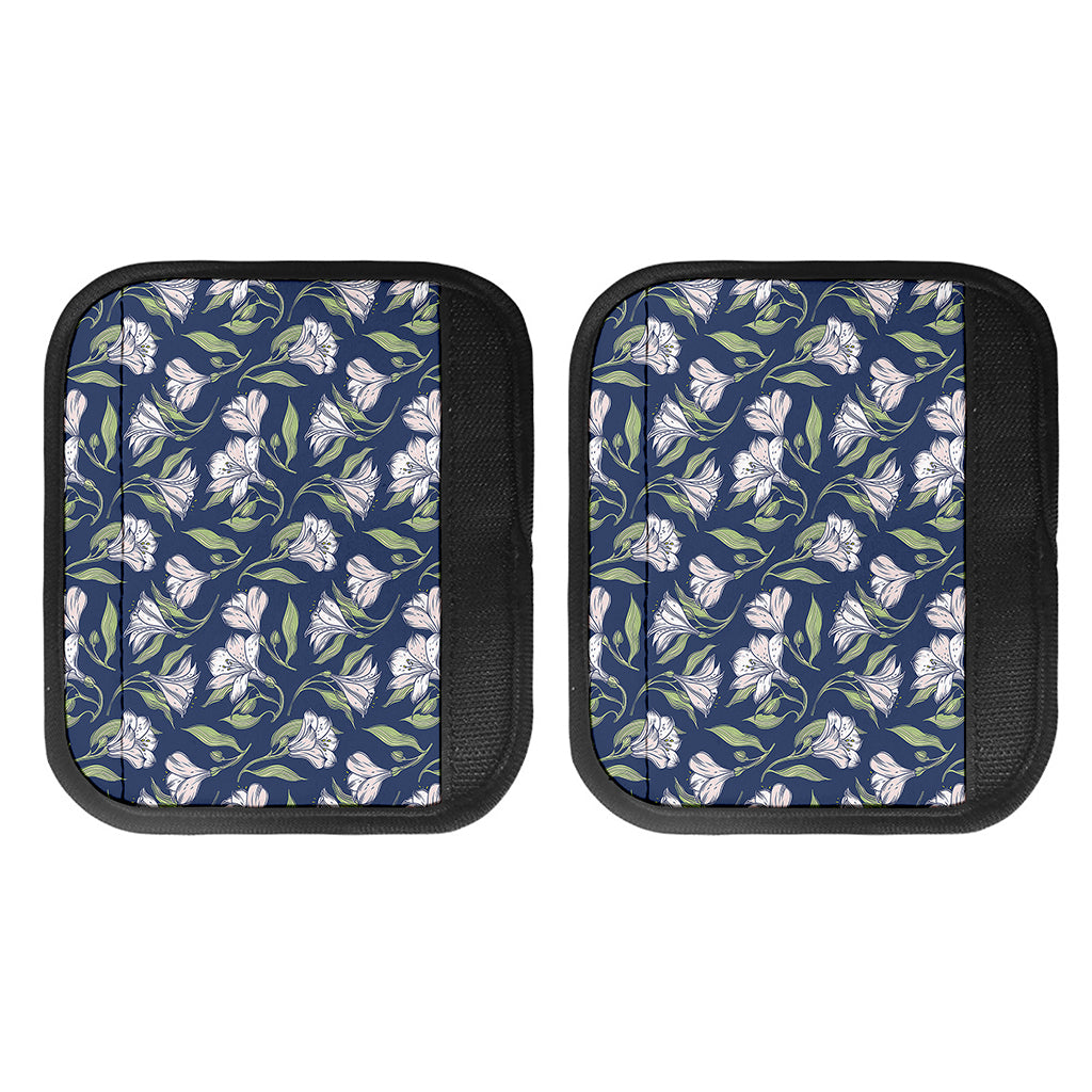 White Alstroemeria Pattern Print Handle Covers