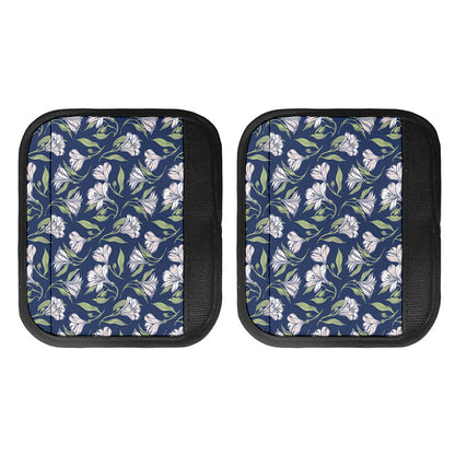 White Alstroemeria Pattern Print Handle Covers