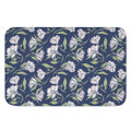 White Alstroemeria Pattern Print Indoor Door Mat