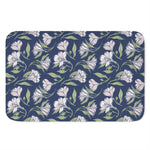 White Alstroemeria Pattern Print Indoor Door Mat