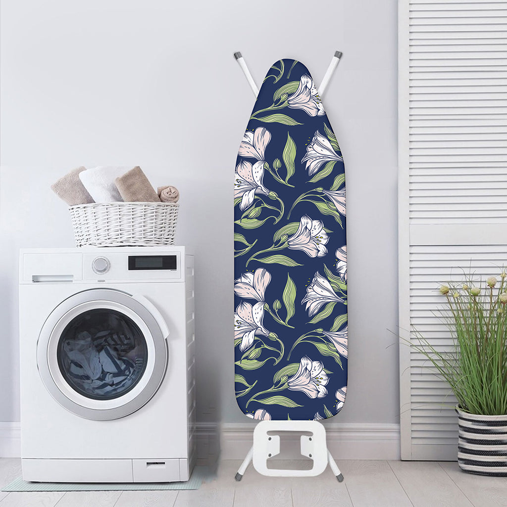 White Alstroemeria Pattern Print Ironing Board Cover