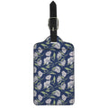 White Alstroemeria Pattern Print Luggage Tag