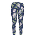 White Alstroemeria Pattern Print Men's Leggings