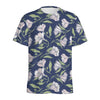 White Alstroemeria Pattern Print Men's Sports T-Shirt