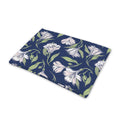 White Alstroemeria Pattern Print Pet Cooling Mat Cover