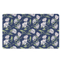 White Alstroemeria Pattern Print Polyester Doormat