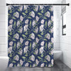 White Alstroemeria Pattern Print Premium Shower Curtain