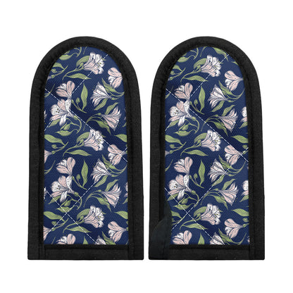 White Alstroemeria Pattern Print Skillet Handle Cover