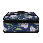 White Alstroemeria Pattern Print Small Lunch Bag