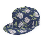 White Alstroemeria Pattern Print Snapback Cap